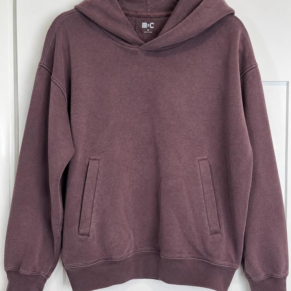 Uniqlo Dusty Plum Oversized Hoodie – Size XS